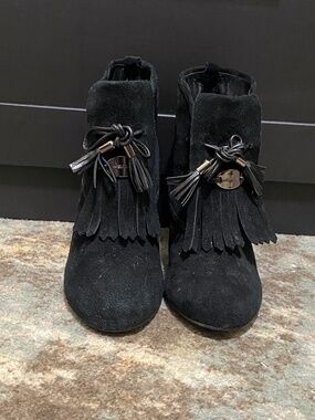 Suede Black Boots